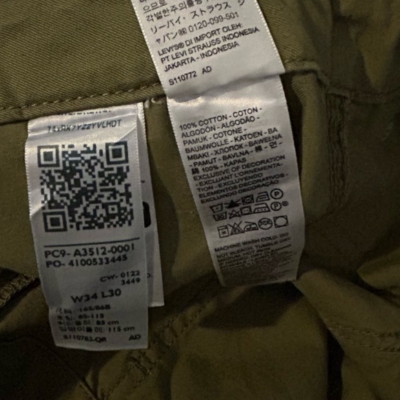 Levi's Women's Army Green '94 Baggy Pants Size 34 NWOT - Picture 13 of 13